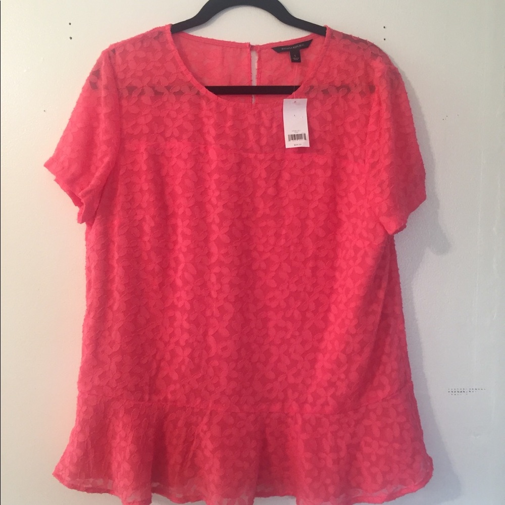 Pink floral shirt